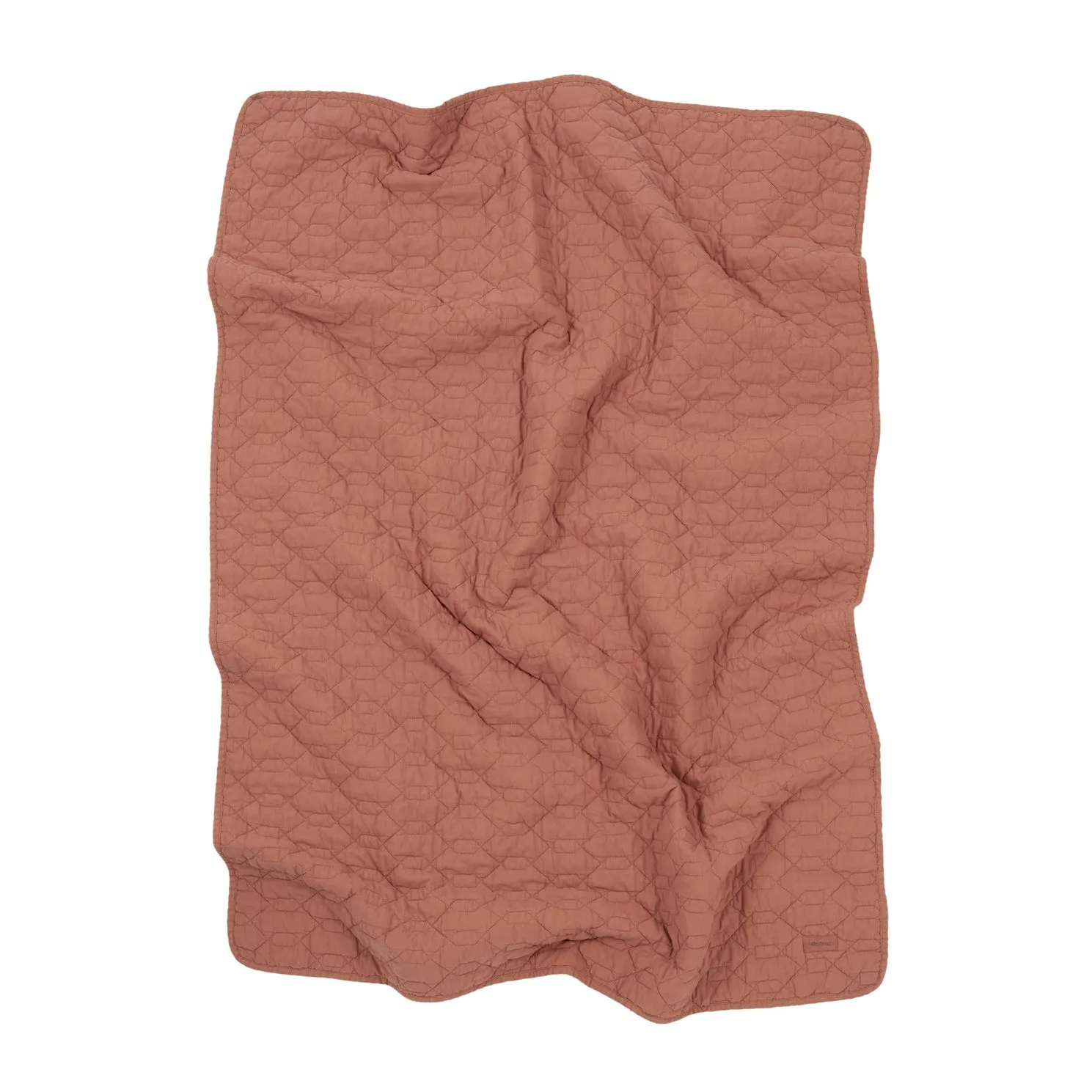 nobodinoz Wabi Sabi Quilted Blanket Rosewood