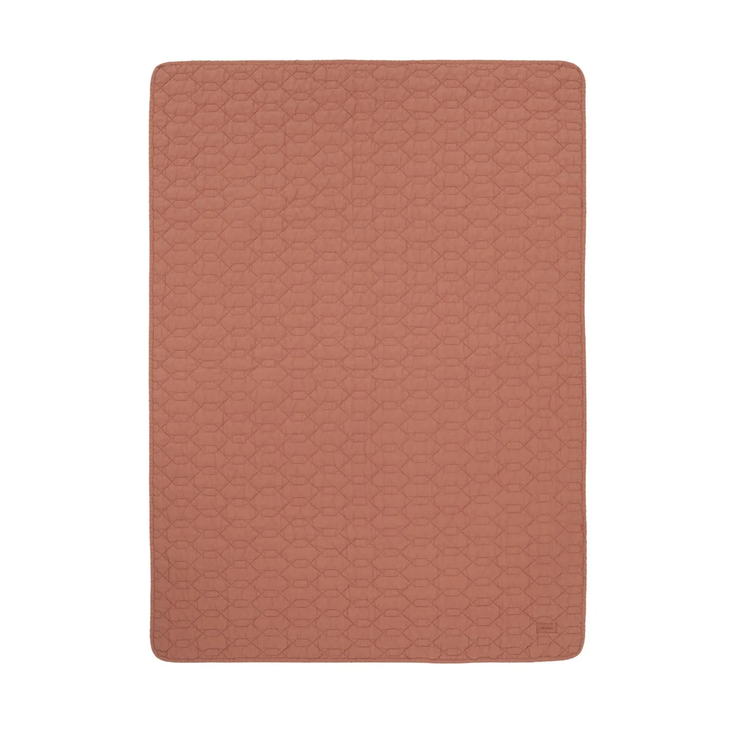 nobodinoz Wabi Sabi Quilted Blanket Rosewood