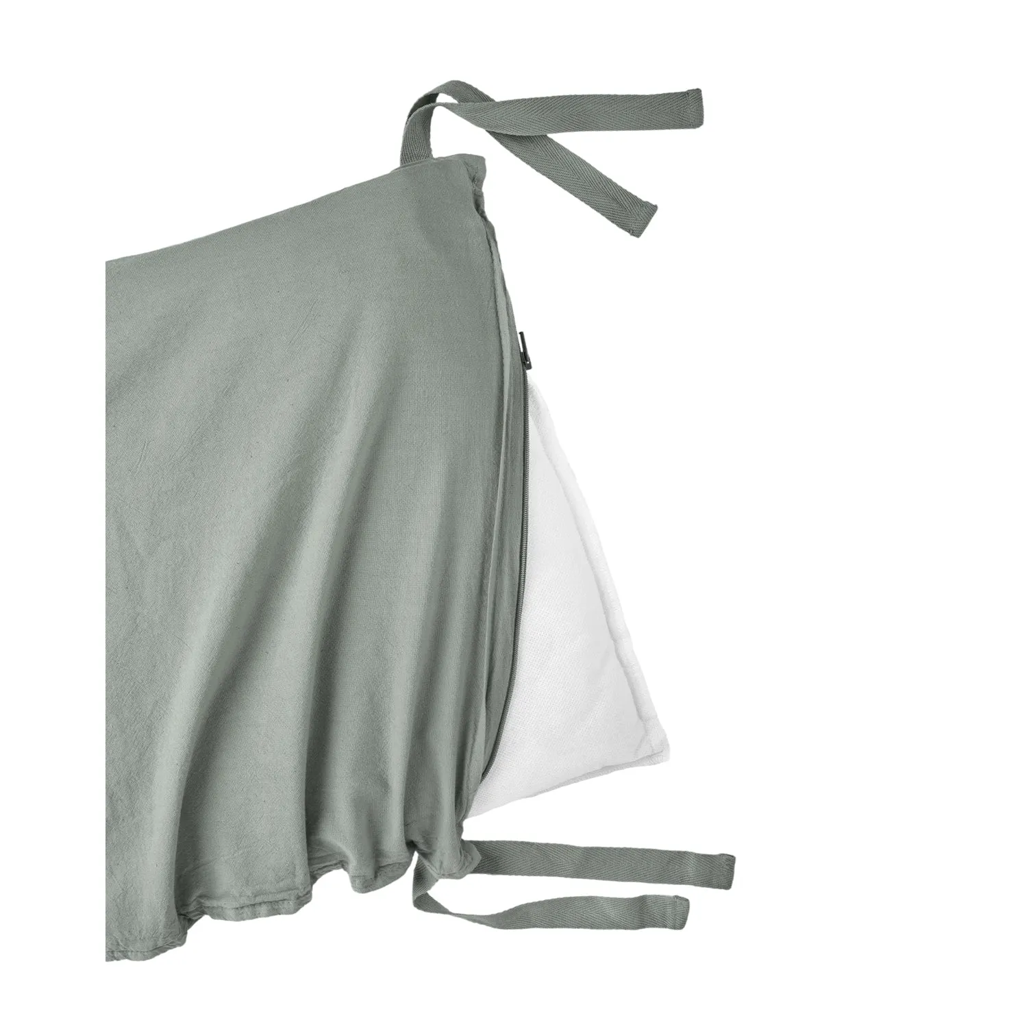 nobodinoz Wabi Sabi Zipped Cot Bumper Azure