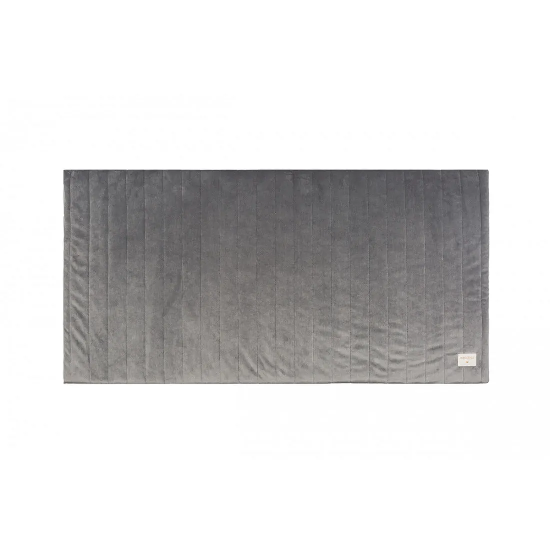 nobodinoz Zanzibar Velvet Play Mattress Slate Grey