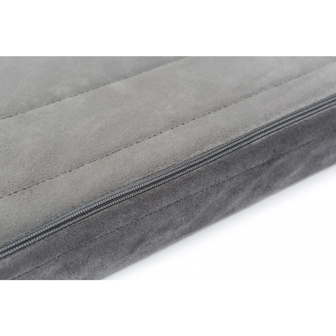 nobodinoz Zanzibar Velvet Play Mattress Slate Grey