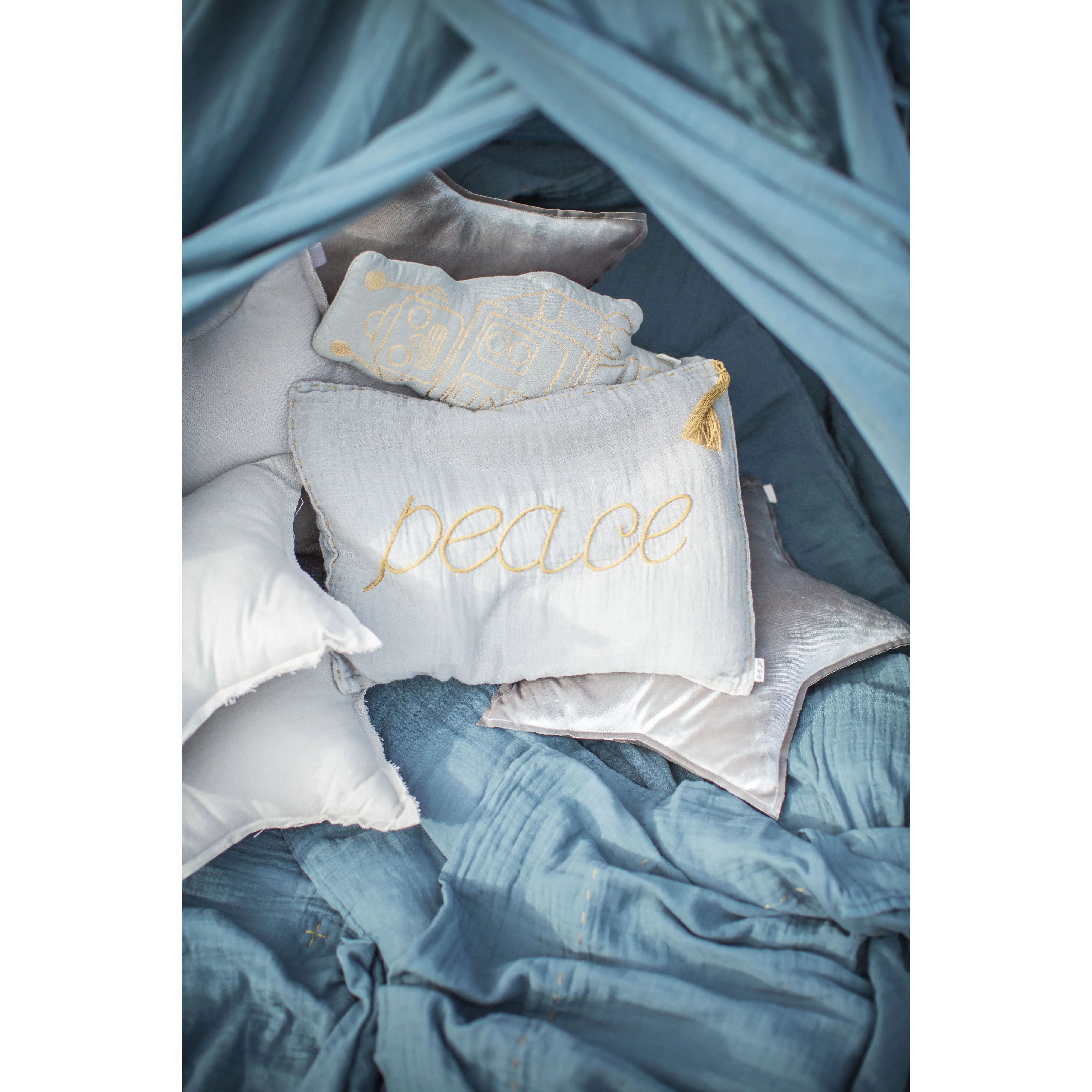 Numero 74 Fitted Sheet Plain Ice Blue
