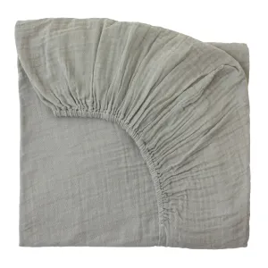 Numero 74 Fitted Sheet Plain Silver Grey