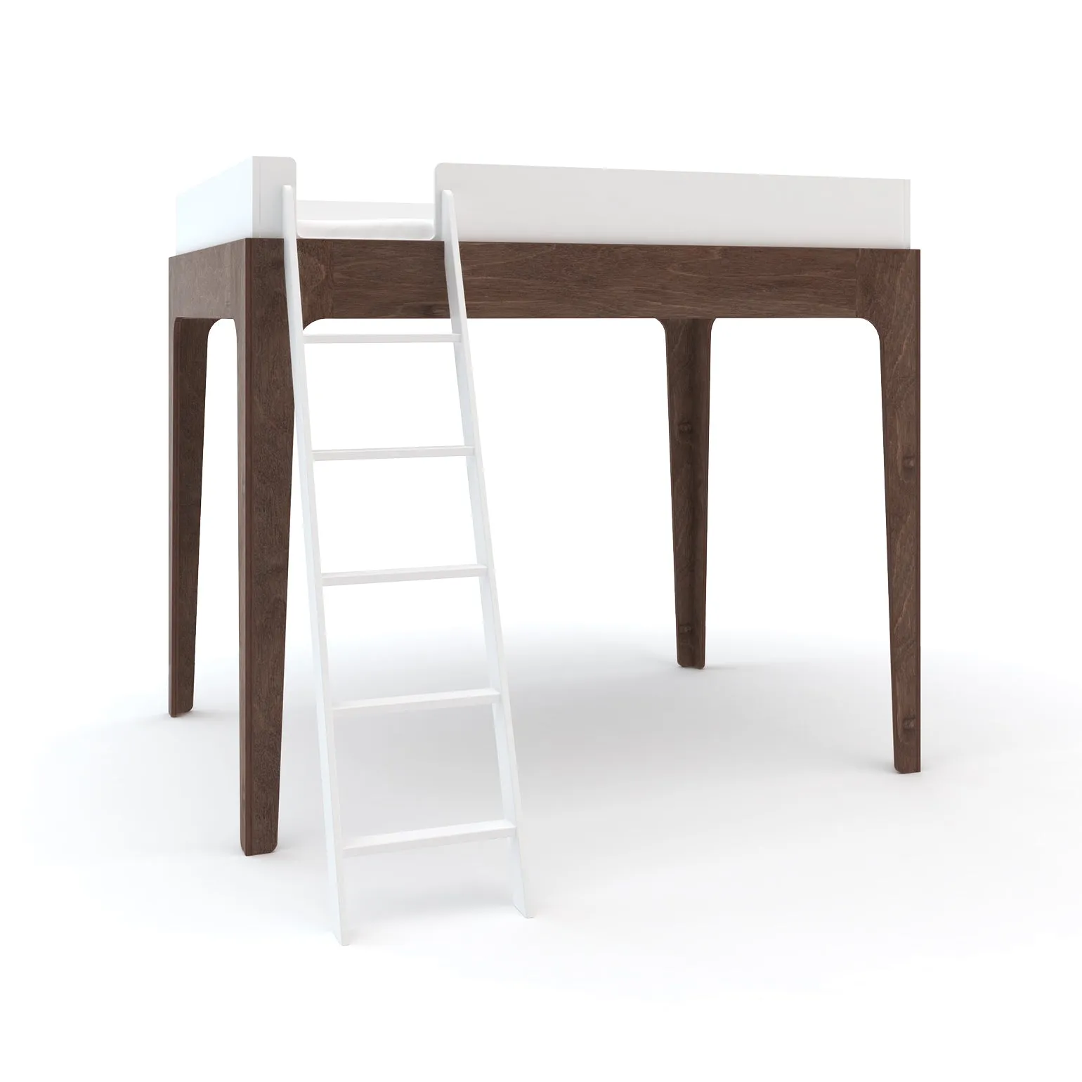 Oeuf Perch Twin Loft Bed Walnut (Pre-Order; Est. Delivery in 6-10 Weeks)