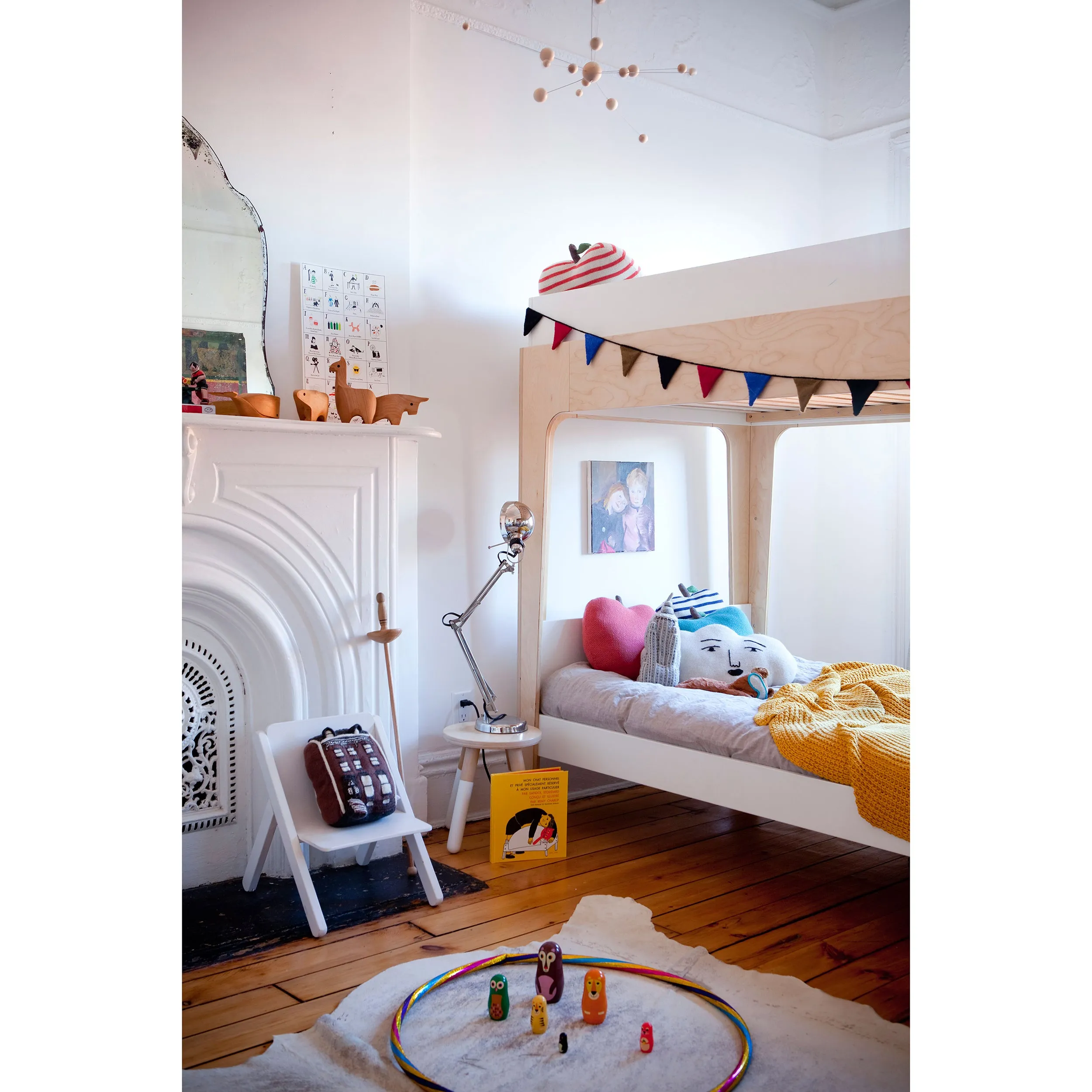 Oeuf Perch Twin Lower Bed White