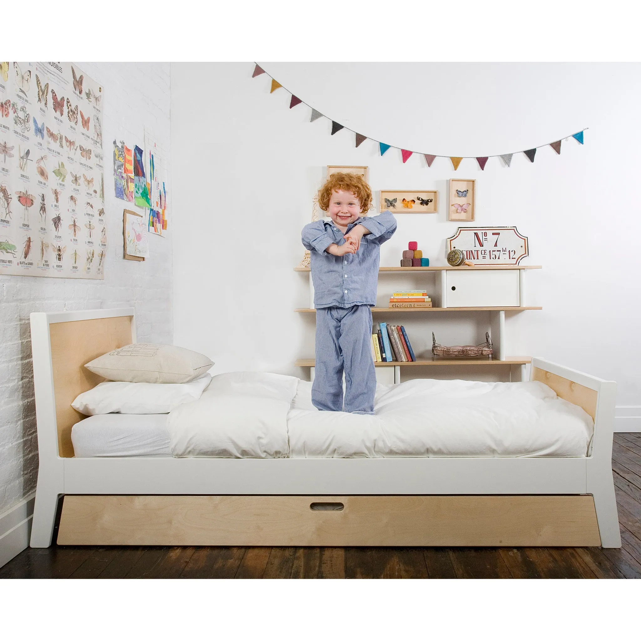 Oeuf Sparrow Trundle Bed Birch