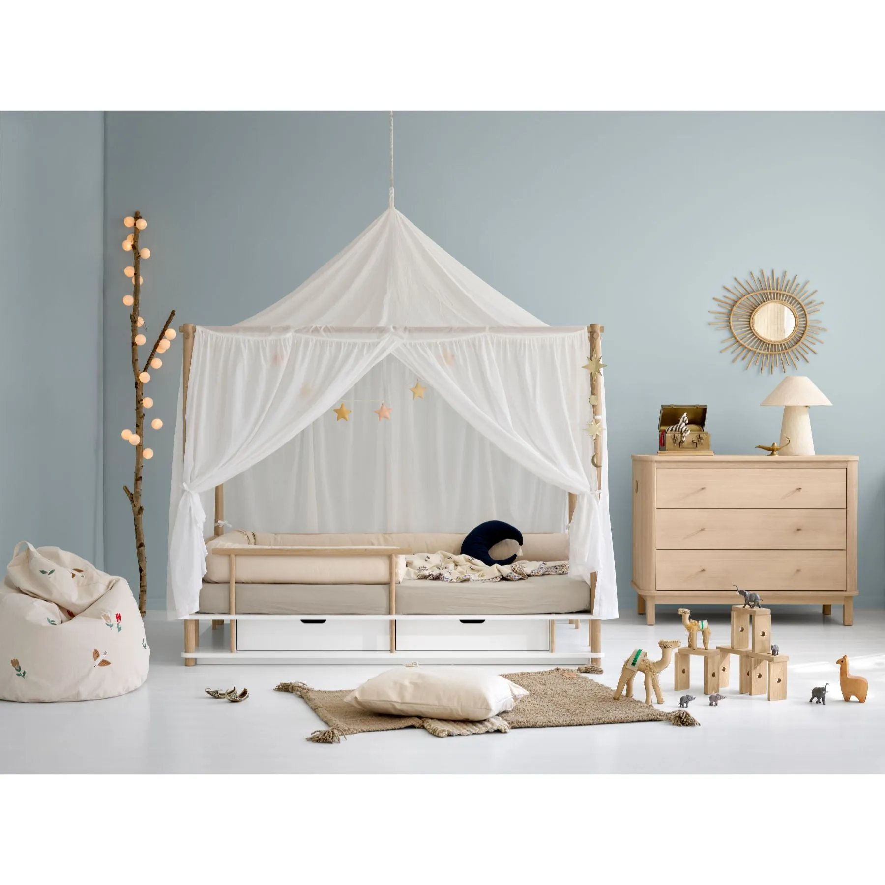 Oliver Furniture Camp Canopy Bed - White/Oak
