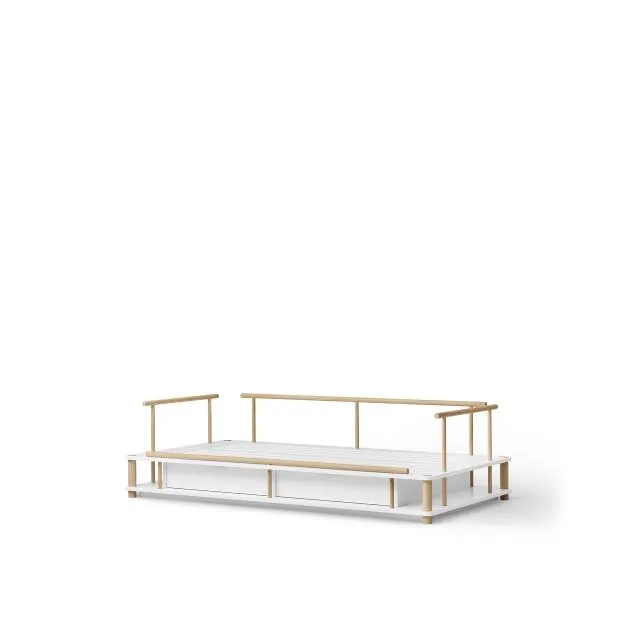Oliver Furniture Camp Day bed - White/Oak (Pre-Order; Est. Delivery in 6-10 Weeks)
