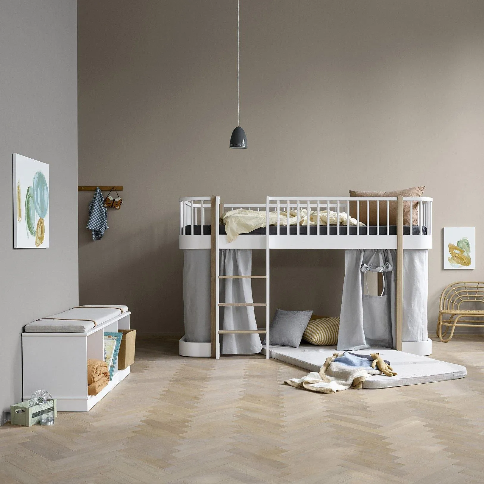 Oliver Furniture Wood Cold Foam Play Mattress 90 x 200 x 5cm for Wood Original Low Loft Bed