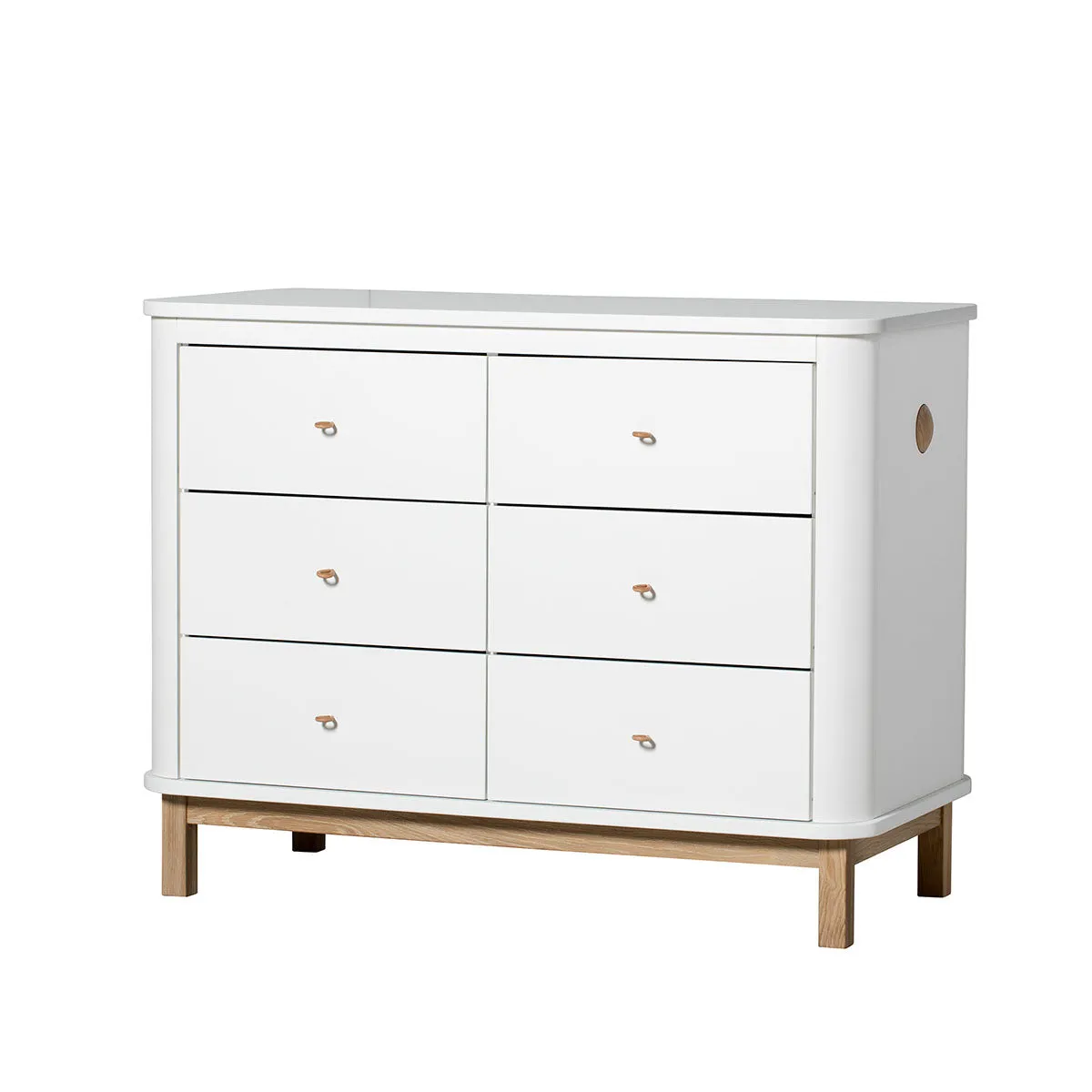 Oliver Furniture Wood Dresser 6 Drawers White/Oak