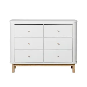 Oliver Furniture Wood Dresser 6 Drawers White/Oak