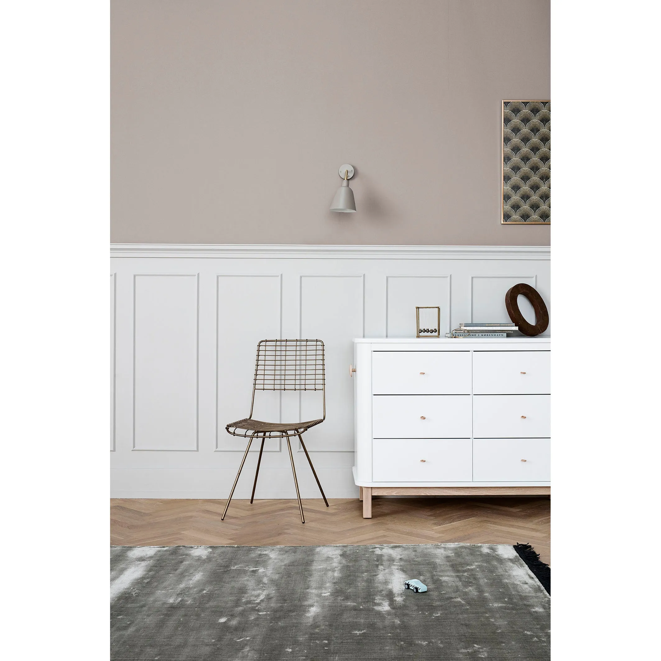 Oliver Furniture Wood Dresser 6 Drawers White/Oak