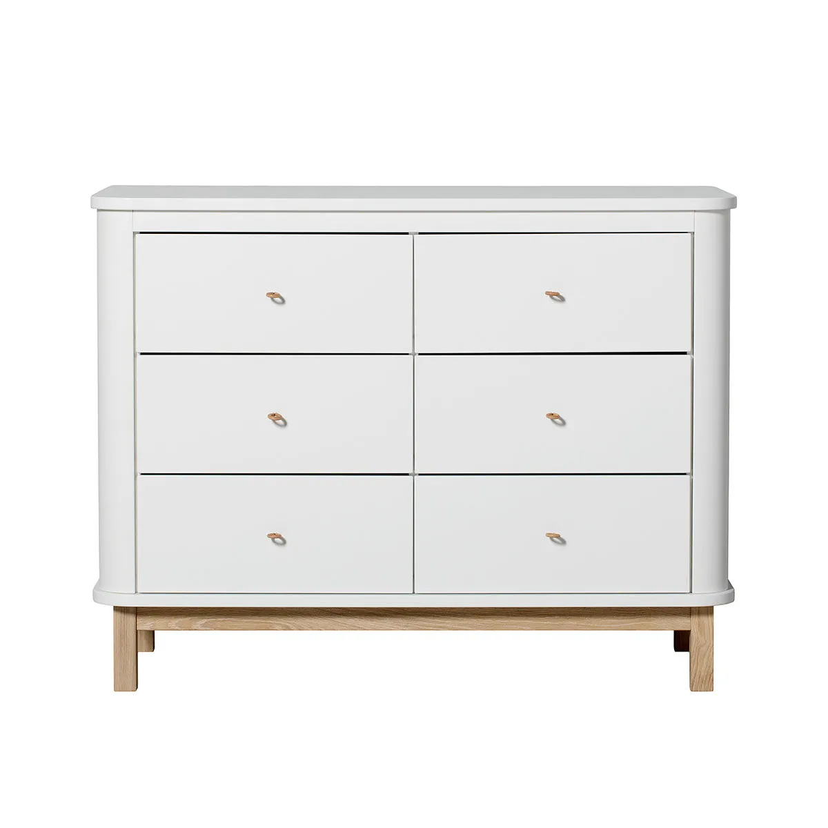 Oliver Furniture Wood Dresser 6 Drawers White/Oak