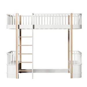 Oliver Furniture Wood Loft Bed Ladder Front White/Oak