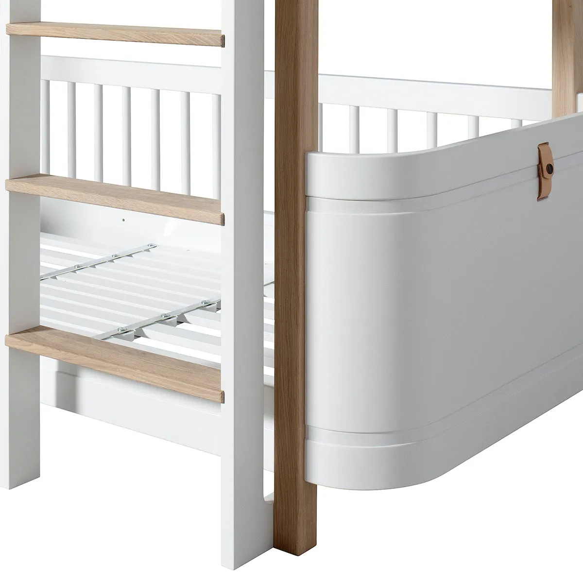 Oliver Furniture Wood Mini  Low Bunk Bed White/Oak (Pre-Order; Est. Delivery in 6-10 Weeks)