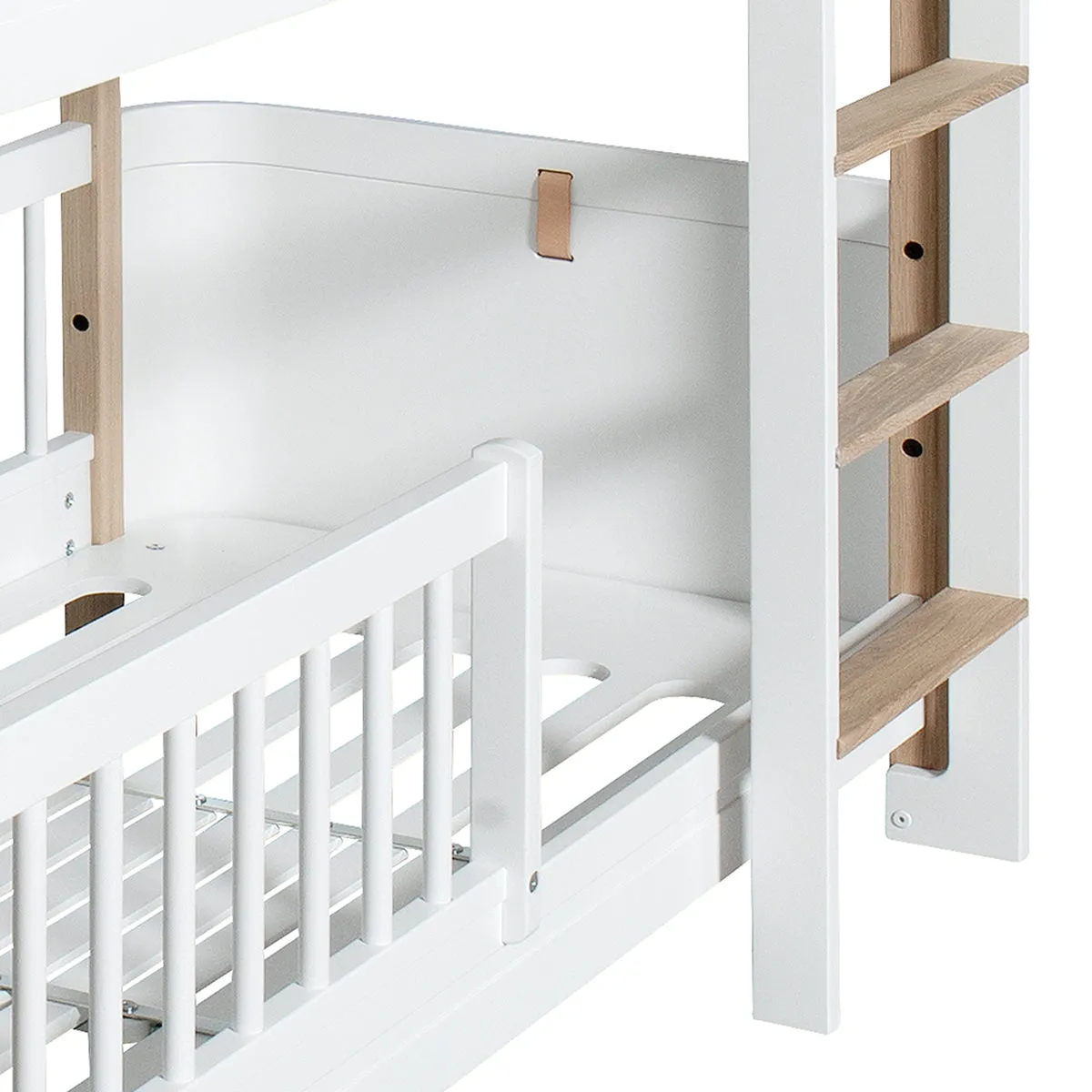 Oliver Furniture Wood Mini  Low Bunk Bed White/Oak (Pre-Order; Est. Delivery in 6-10 Weeks)