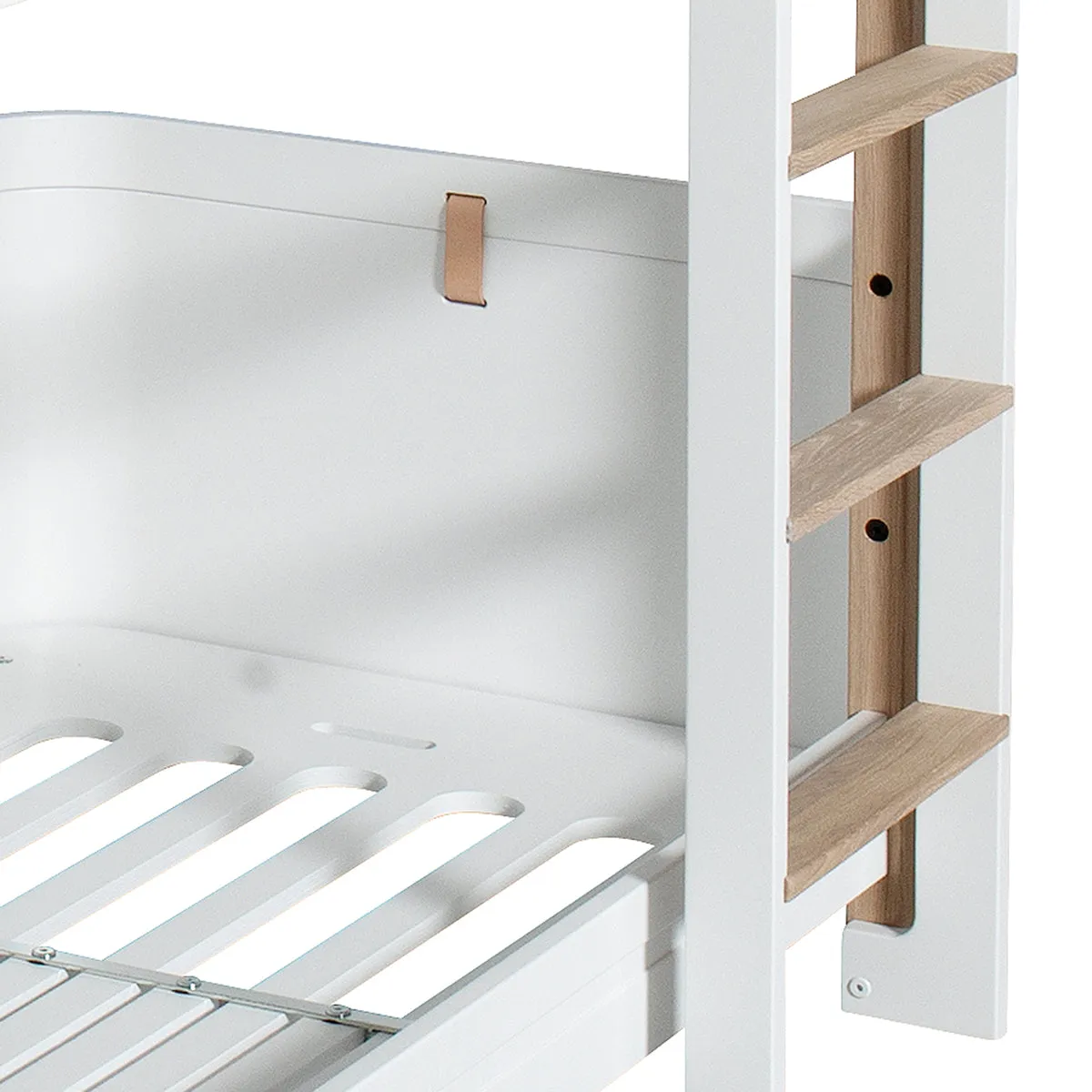 Oliver Furniture Wood Mini  Low Bunk Bed White/Oak (Pre-Order; Est. Delivery in 6-10 Weeks)