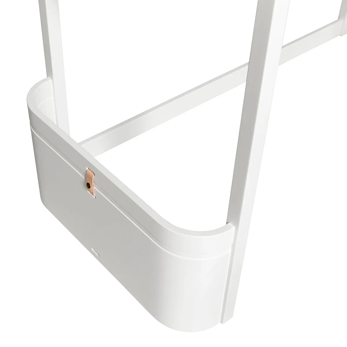 Oliver Furniture Wood Mini  Low Loft Bed Ladder Front White