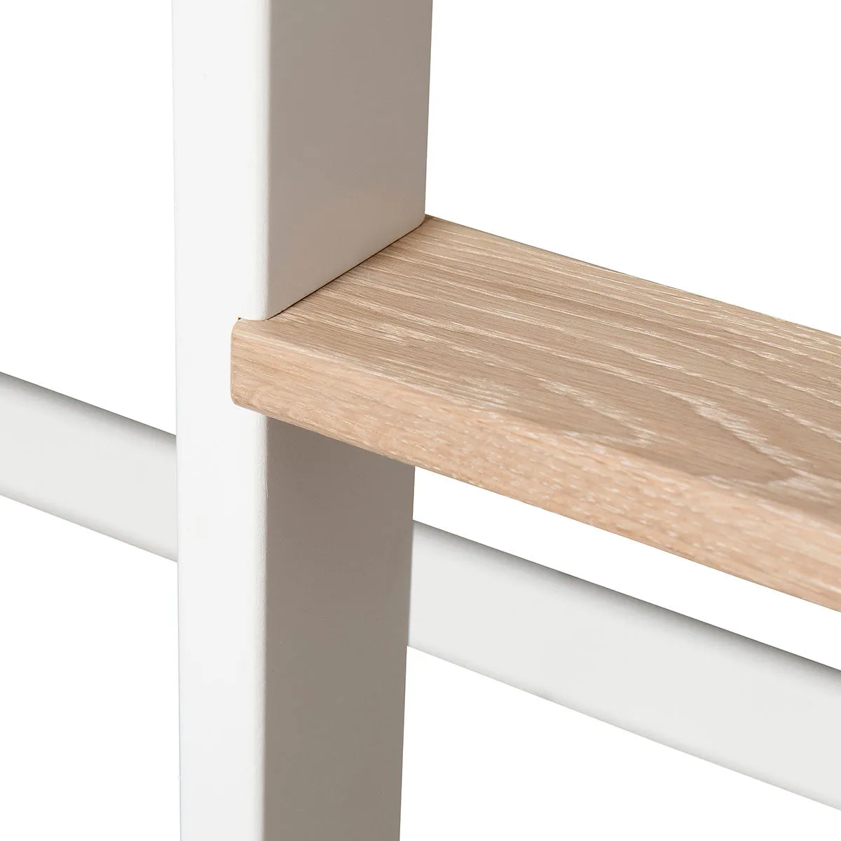 Oliver Furniture Wood Mini  Low Loft Bed Ladder Front White/Oak (Pre-Order; Est. Delivery in 6-10 Weeks)