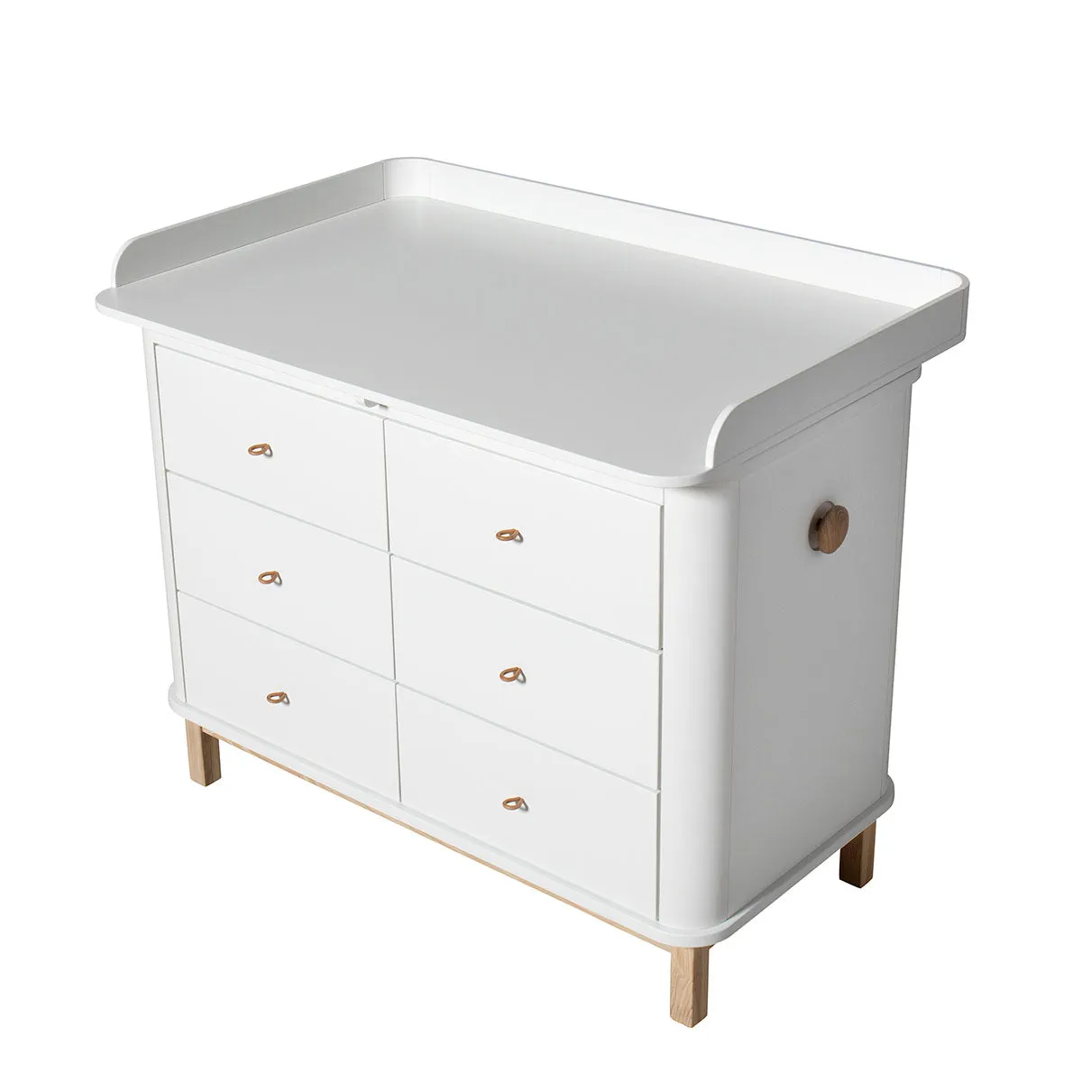 Oliver Furniture Wood Nursery Plate Large White for Wood Dresser 6 Drawers