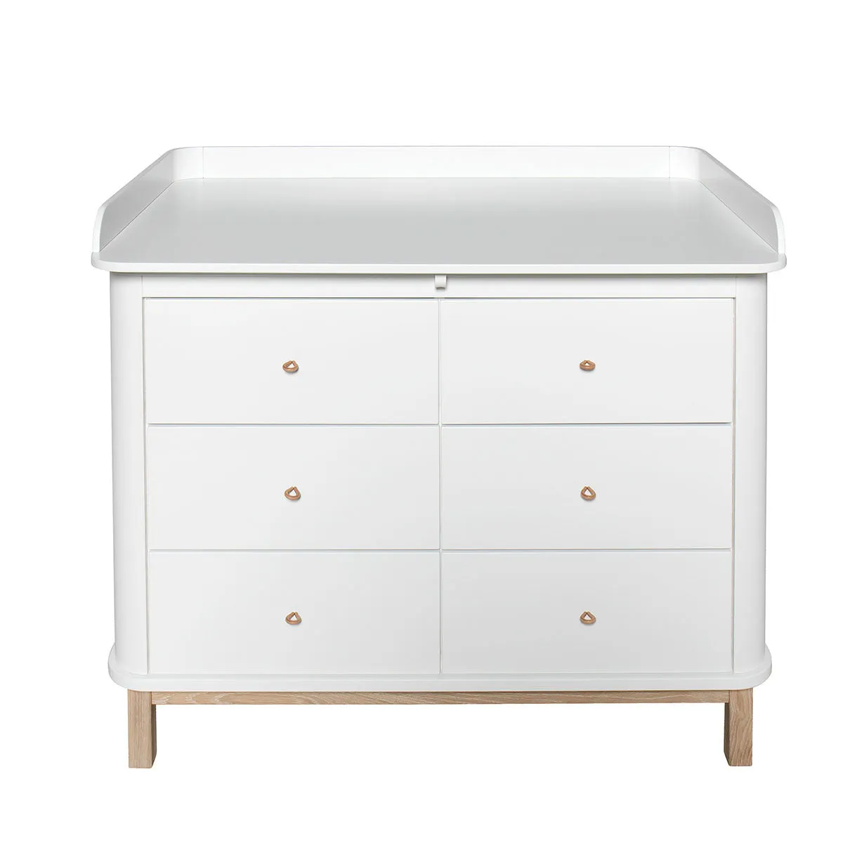 Oliver Furniture Wood Nursery Plate Large White for Wood Dresser 6 Drawers