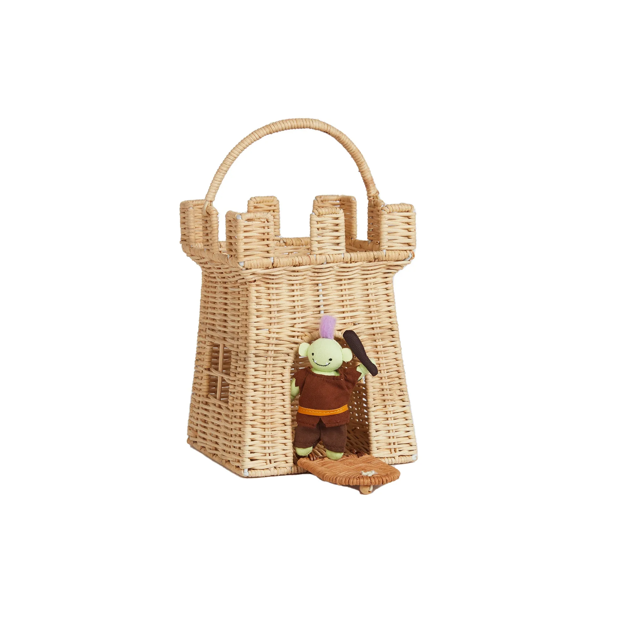 Olli Ella Rattan Castle Bag