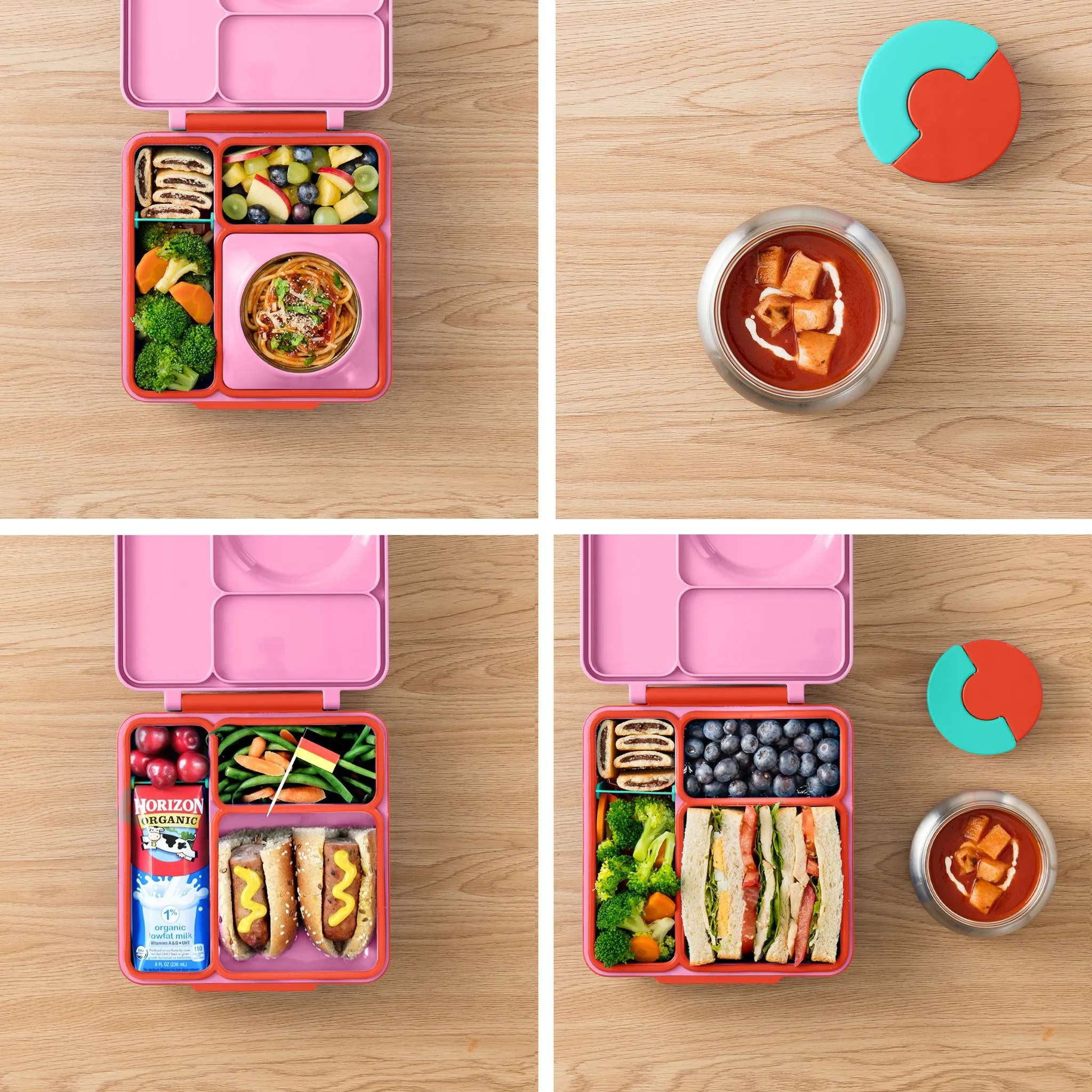 OmieBox Insulated Hot & Cold Bento Box V2 - Pink Berry