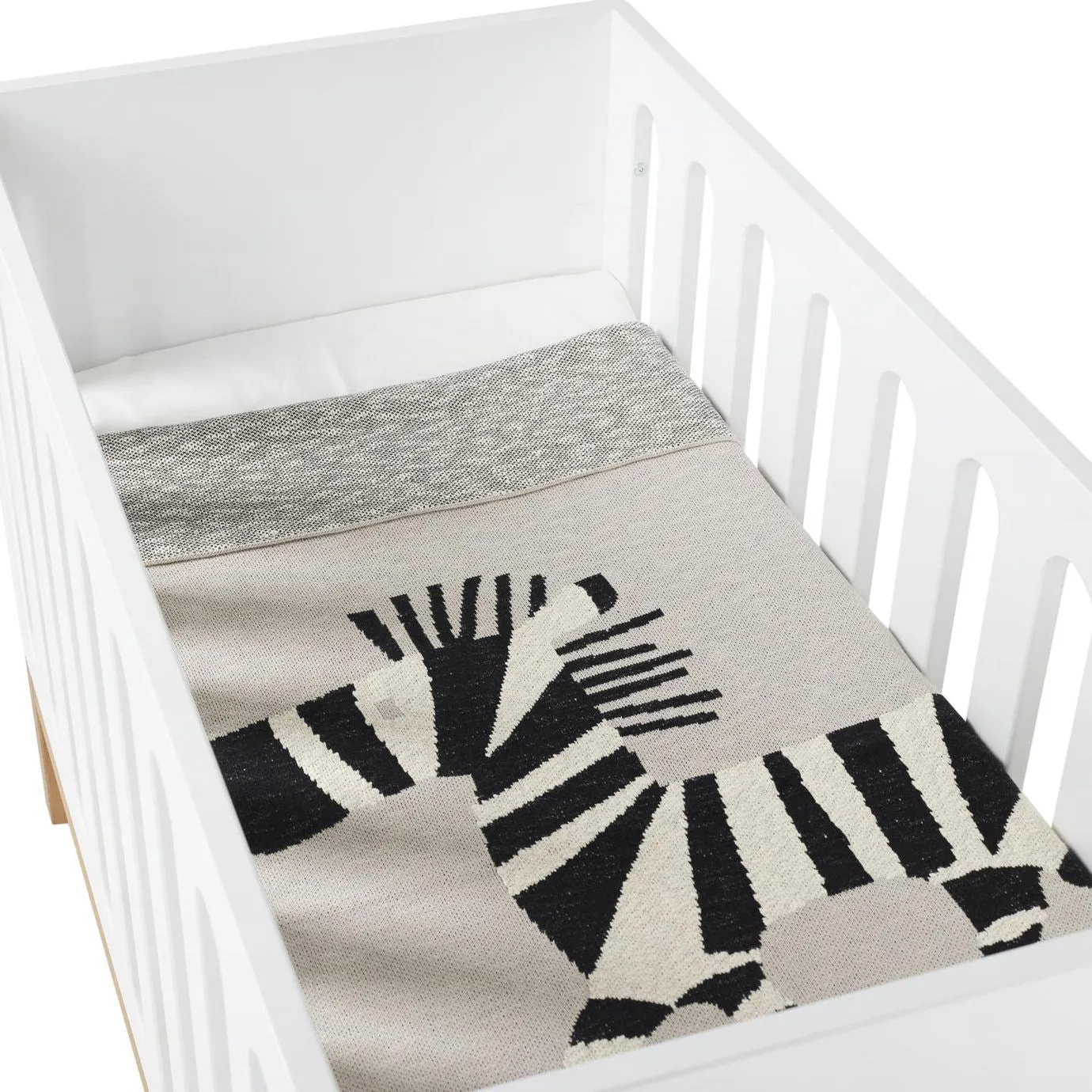 Quax Knitted Blanket - Zebra - 100x160cm