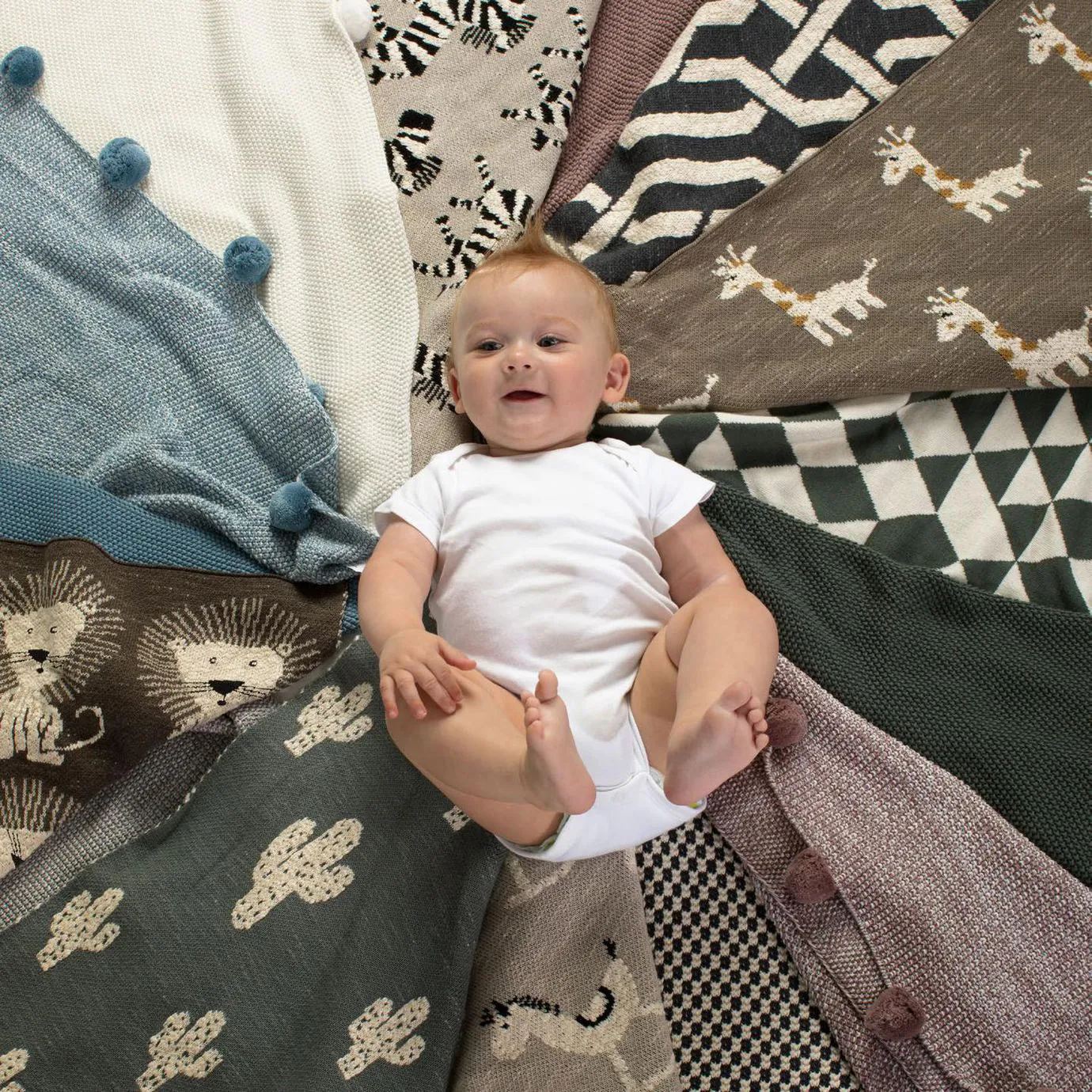 Quax Knitted Blanket - Zebra - 100x160cm