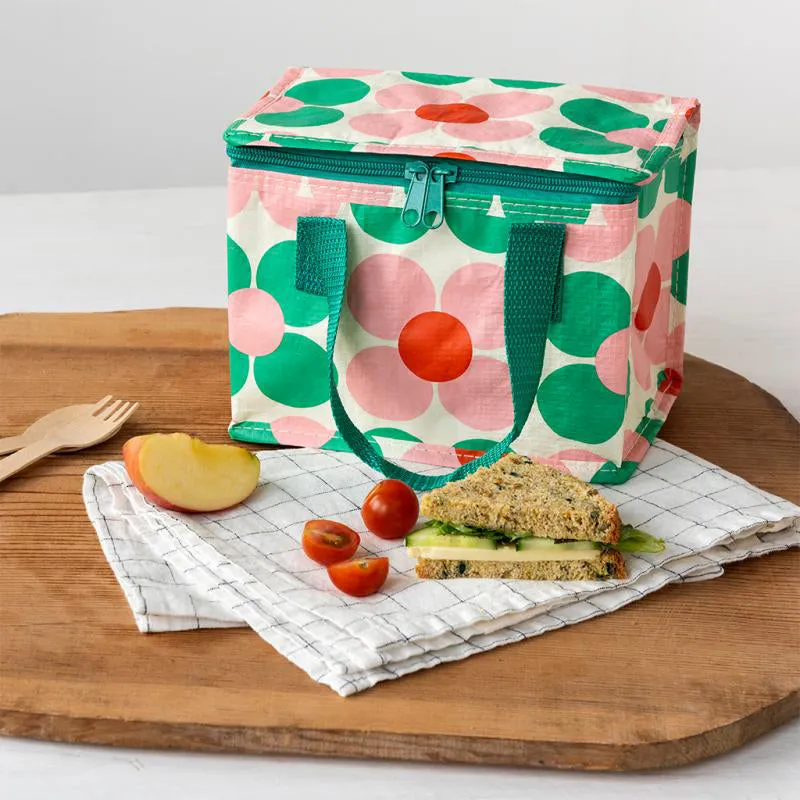 Rex Lunch Bag - Pink and Green Daisy