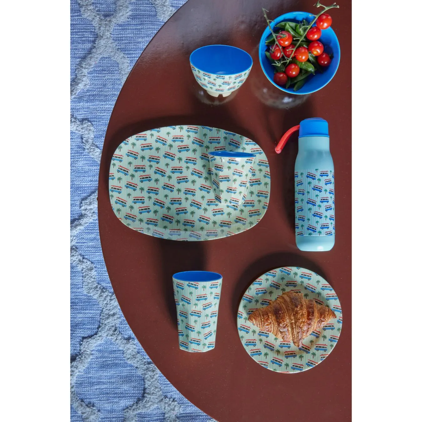 Rice DK Melamine Bowl with Cars Print - Two Tone - Medium
