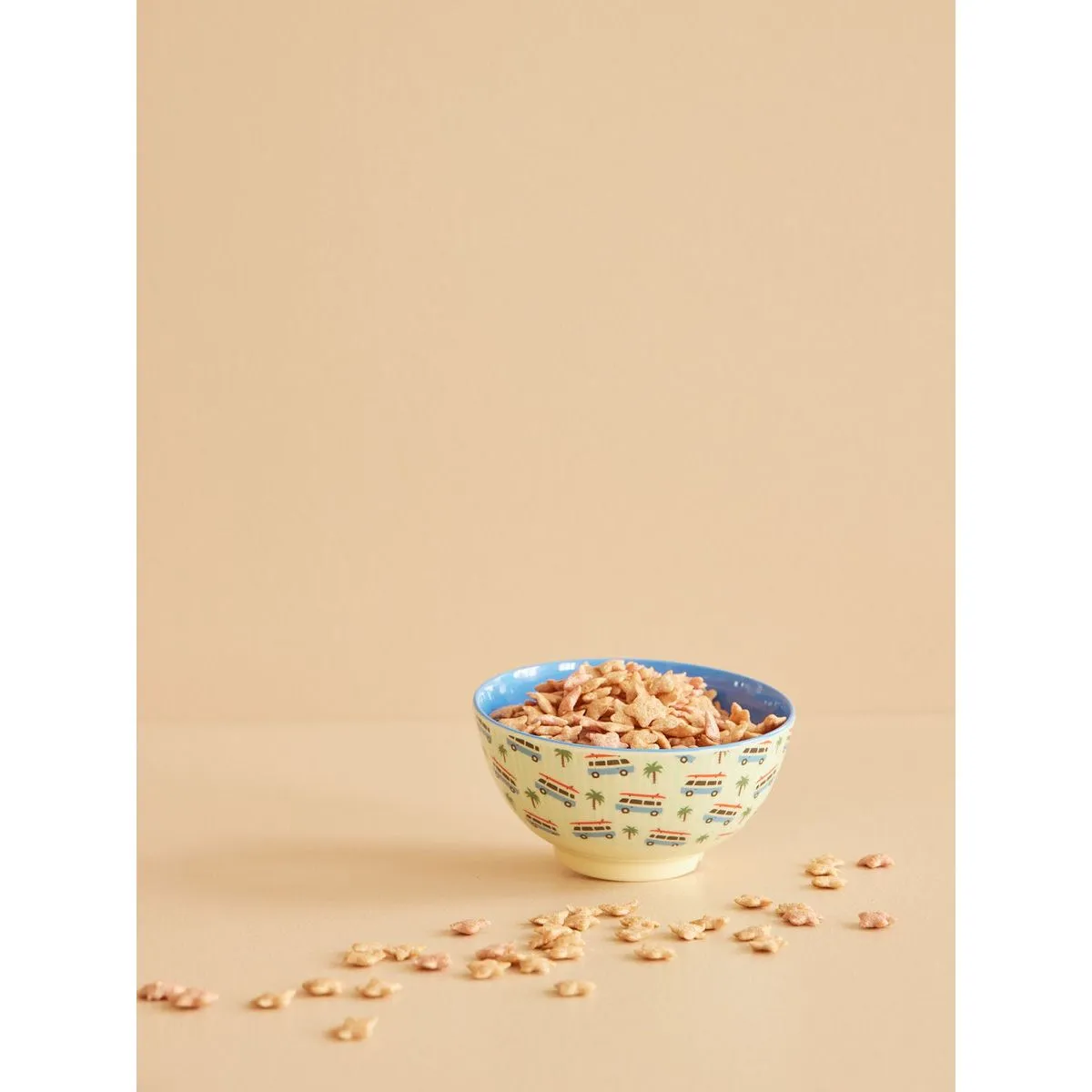 Rice DK Melamine Bowl with Cars Print - Two Tone - Medium