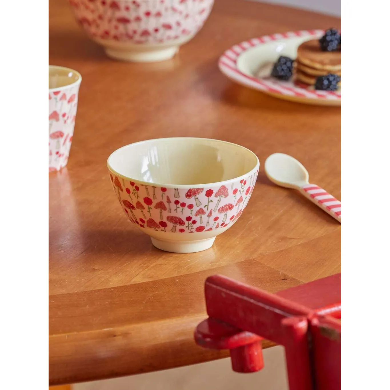 Rice DK Melamine Bowl with Pink Happy Forest - Medium - 700 ml