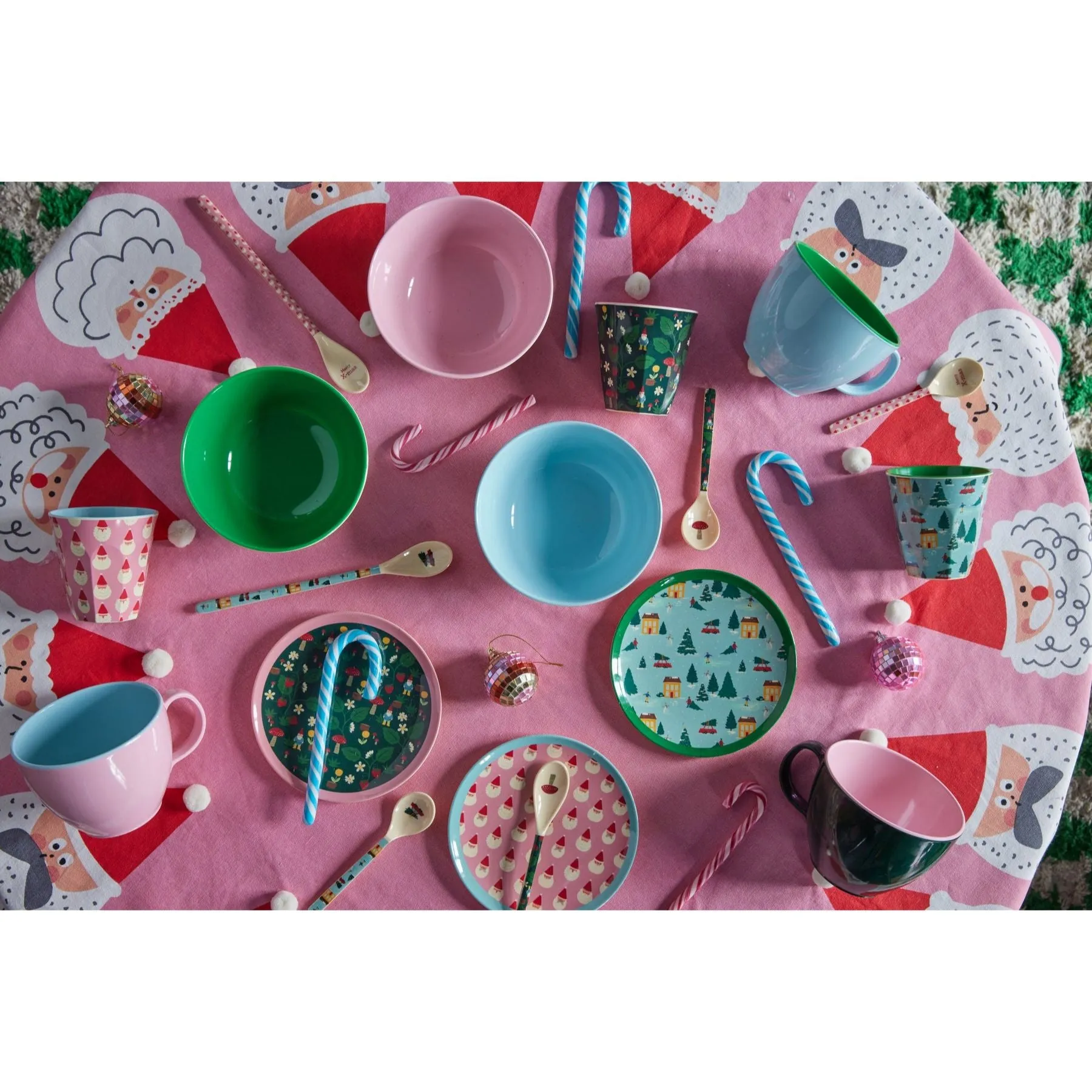 Rice DK Melamine Dessert Plate With Forest Gnome Print
