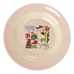 Rice DK Melamine Kids Bowl with Wildlife Print - Pink - 250 ml