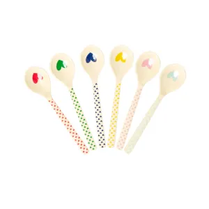 Rice DK Melamine Teaspoon with Favorite Hearts Print