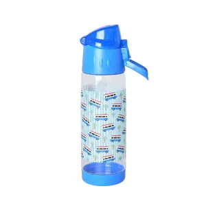 Rice DK Plastic Kids Drinking Bottle with Car Print - Blue