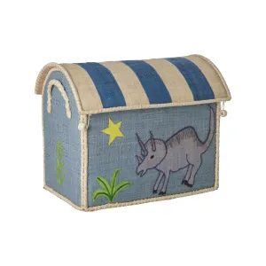 Rice DK Raffia Toy Baskets with Dinosaur Theme Small