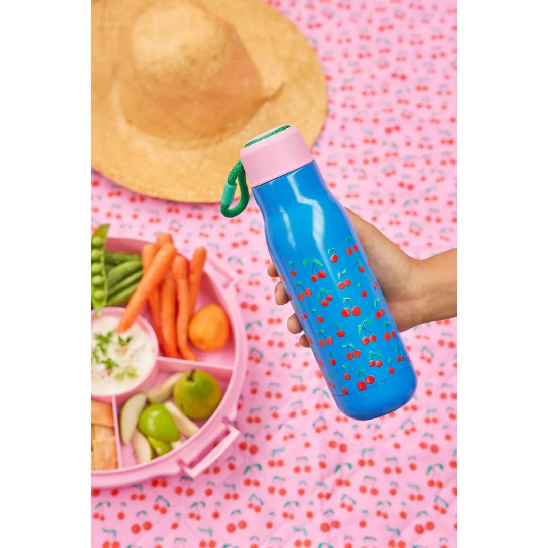 Rice DK Stainless Steel Drinking Bottle with Cherry Love Print - 12h Hot/24h Cold - 500 ml