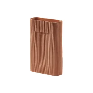 Ridge Vase Terracotta, 19"
