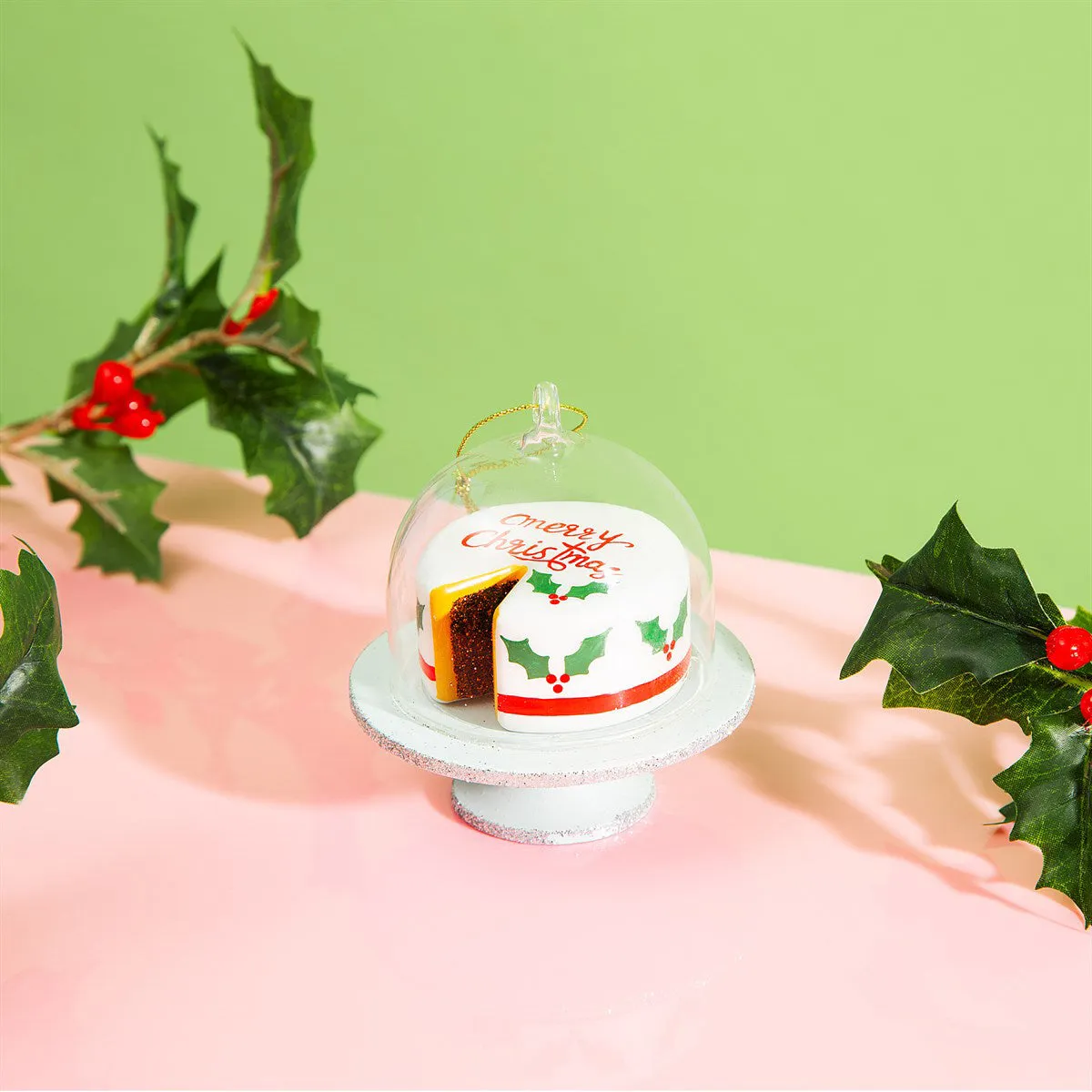 RJB Stone Christmas Cake Shaped Bauble