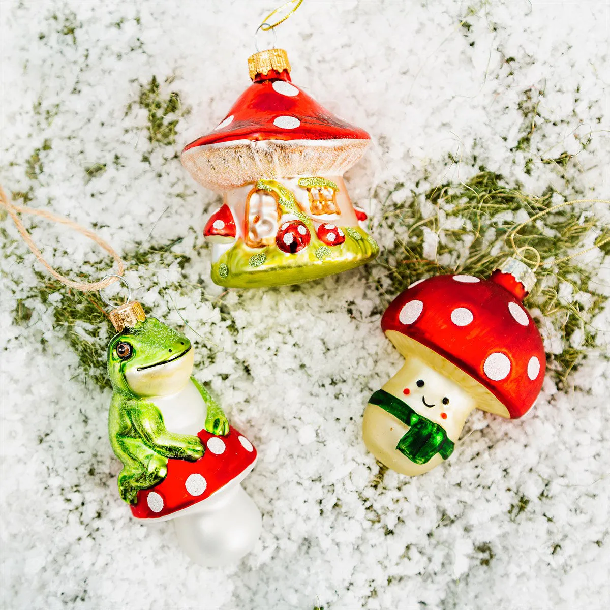 RJB Stone Happy Mushroom Shaped Bauble