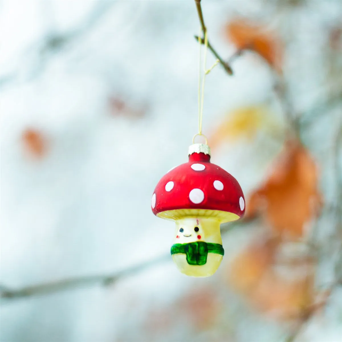 RJB Stone Happy Mushroom Shaped Bauble