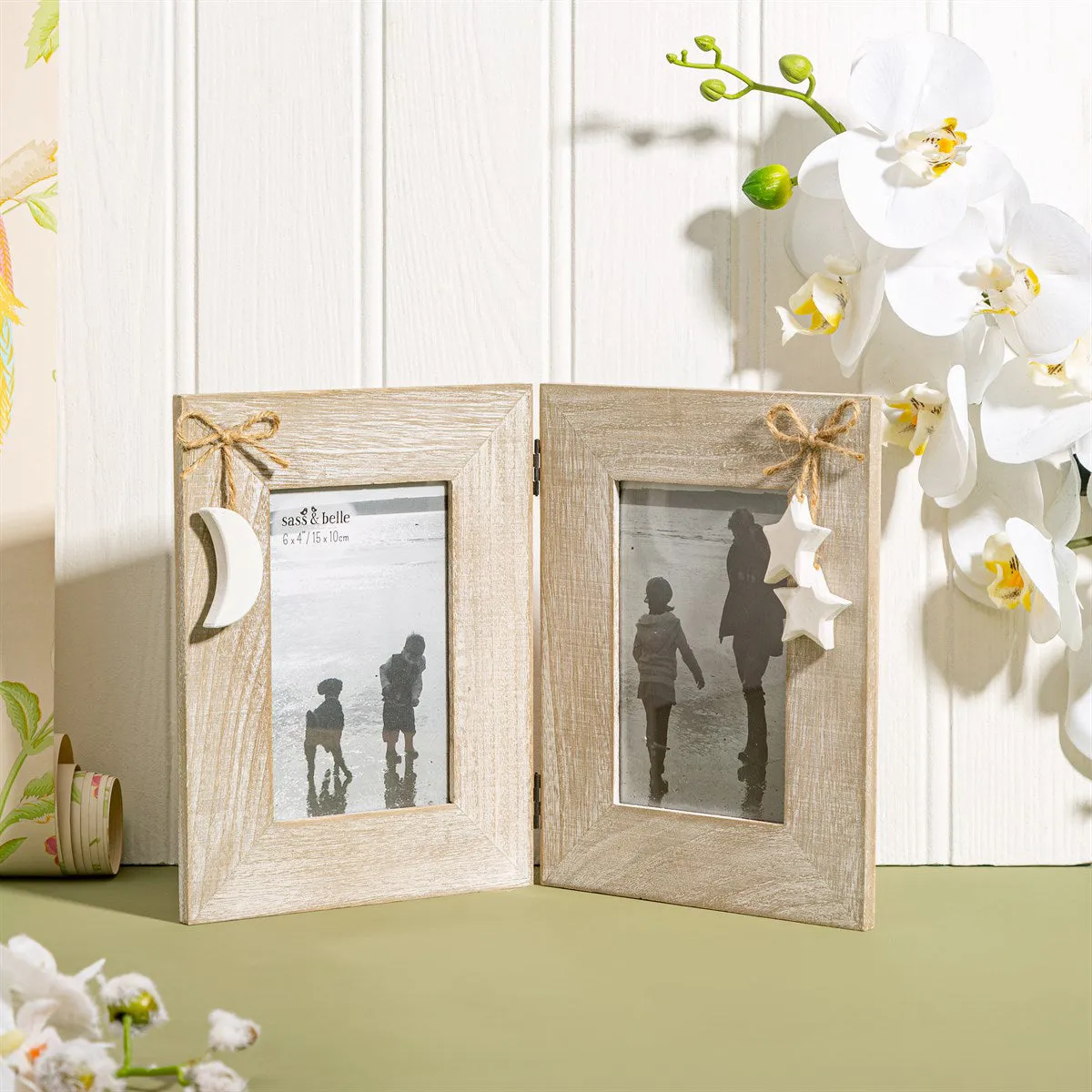 RJB Stone Moon and Stars Double Frame
