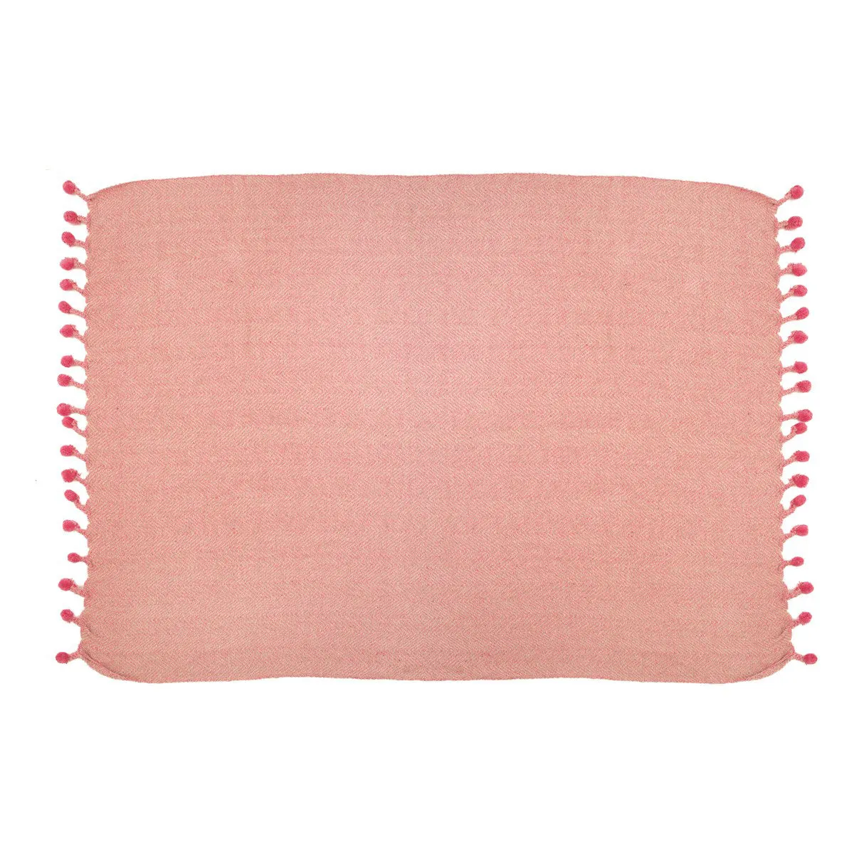 RJB Stone Nevada Pink Herringbone Blanket Throw