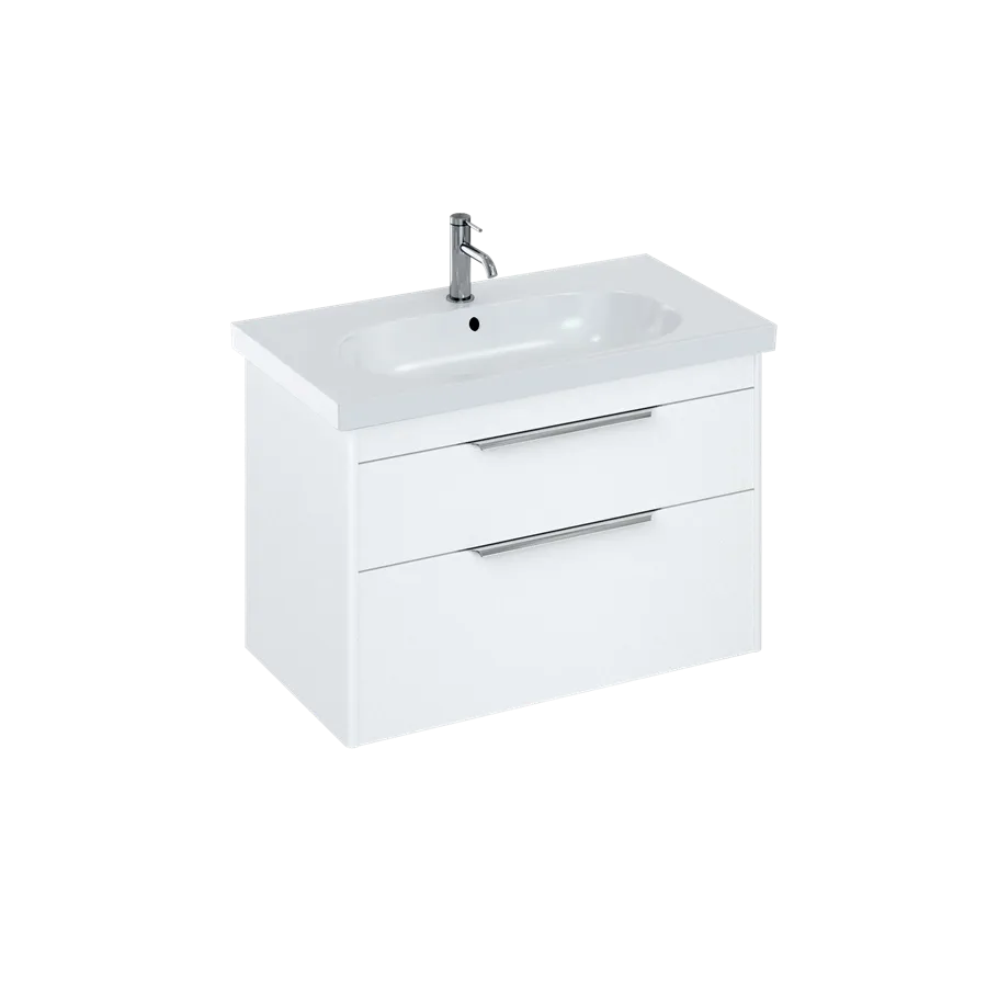 Shoreditch Double Drawer Wall Hung Vanity Unit With Basin