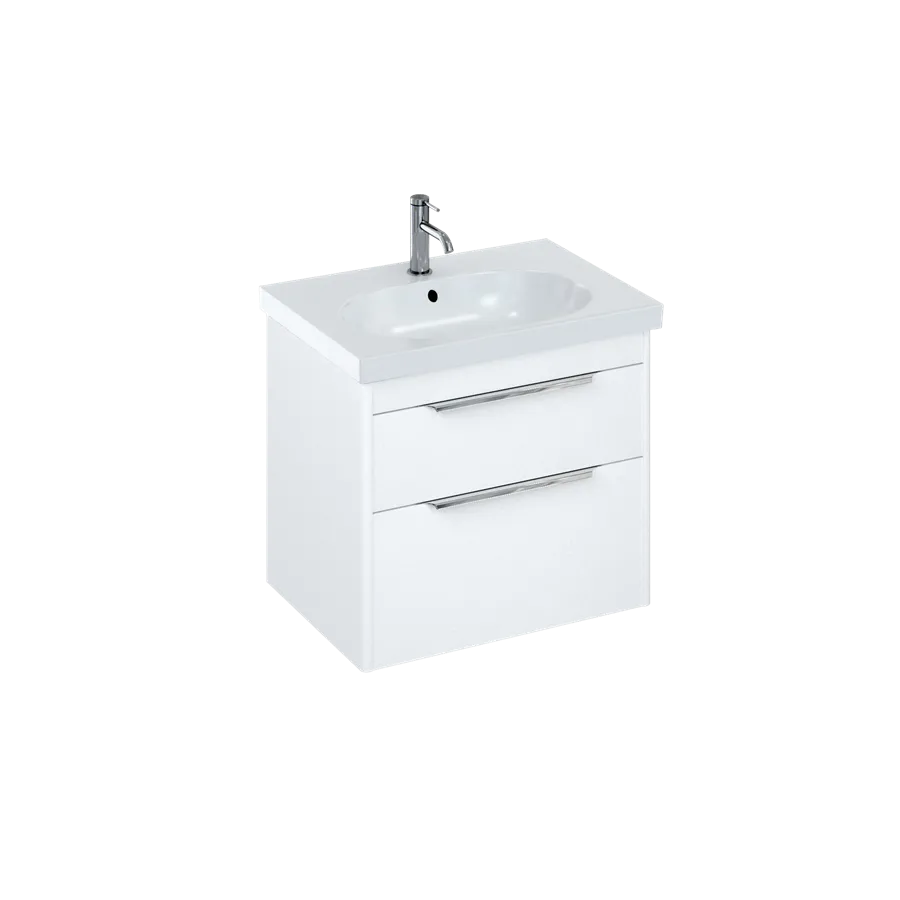 Shoreditch Double Drawer Wall Hung Vanity Unit With Basin