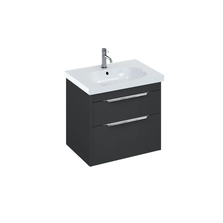 Shoreditch Double Drawer Wall Hung Vanity Unit With Basin