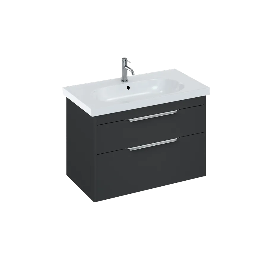 Shoreditch Double Drawer Wall Hung Vanity Unit With Basin