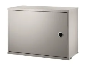 String Furniture String System Cabinet With Swinging Door, Beige